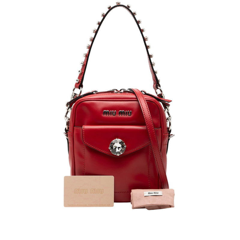 Vitello Soft Crystal Embellished Solitaire Camera Bag - Image 7
