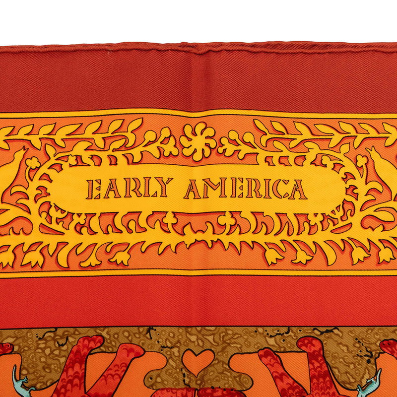 Early America Silk Scarf 90 - Image 4