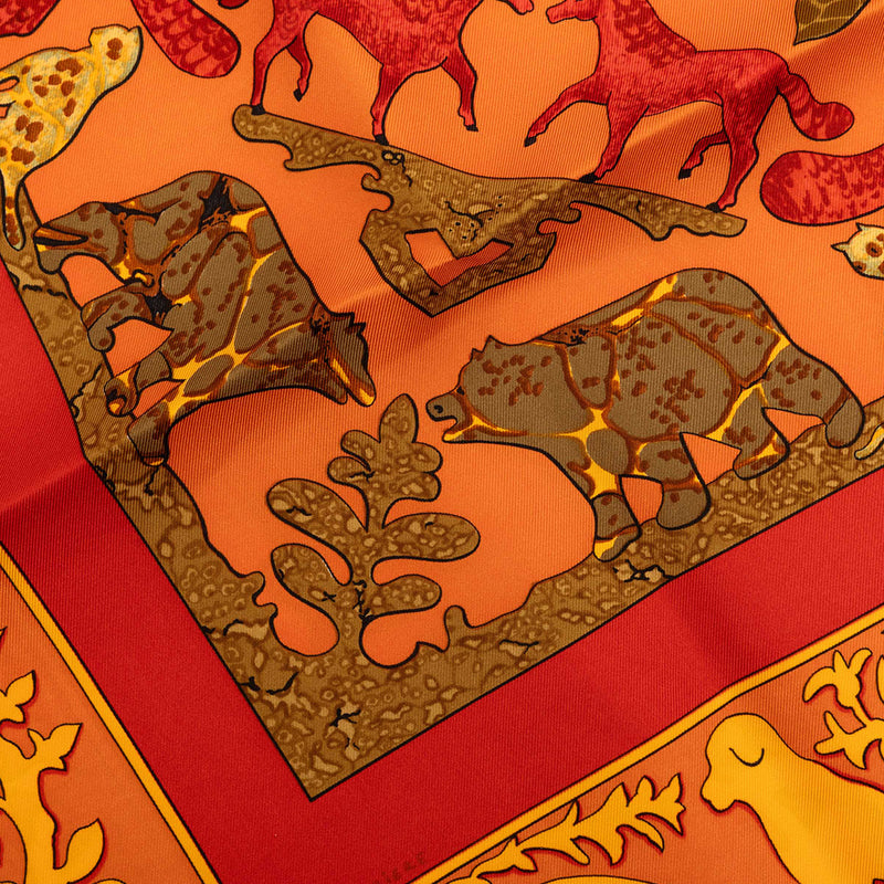 Early America Silk Scarf 90 - Image 6