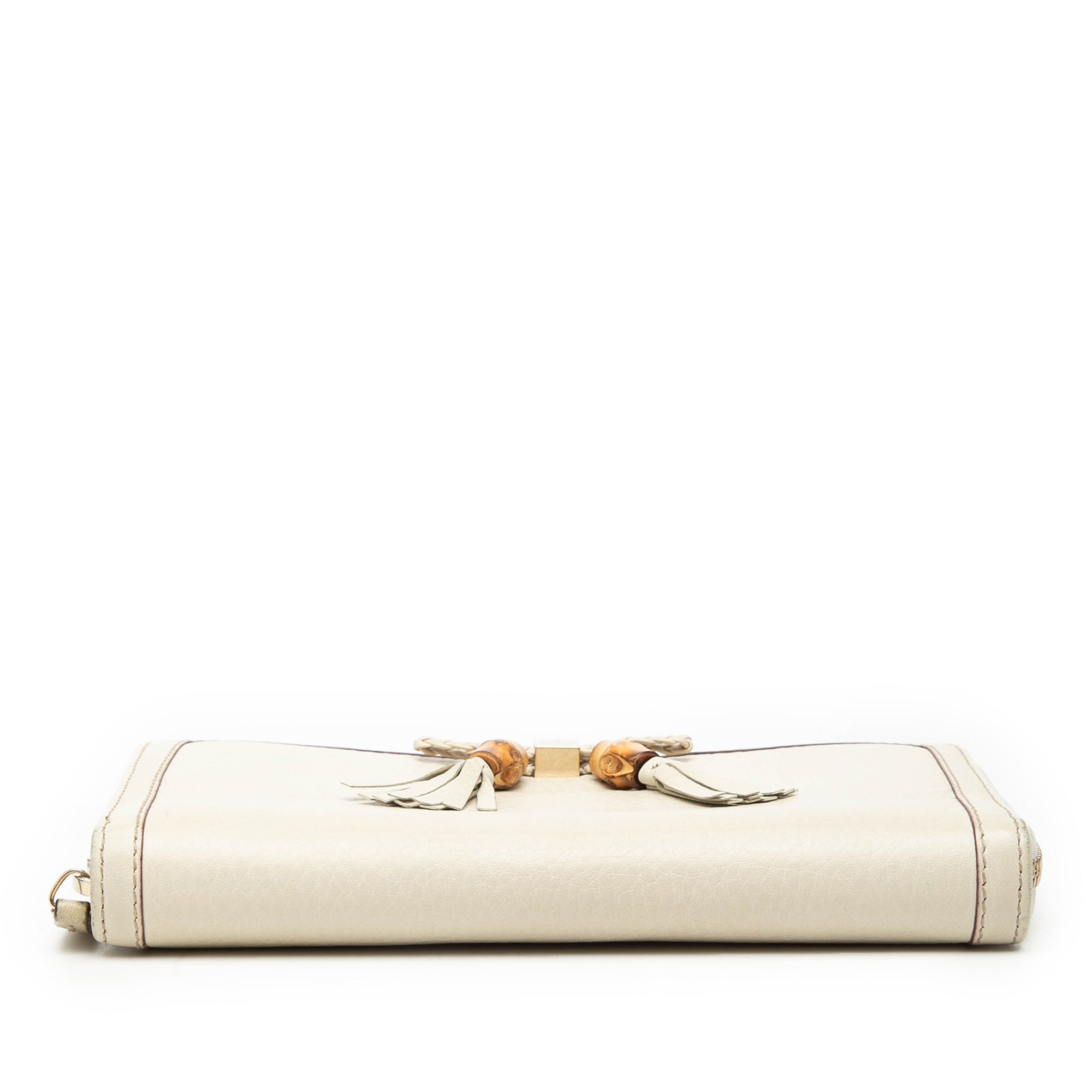 Leather Bamboo Tassel Continental Wallet - Image 3