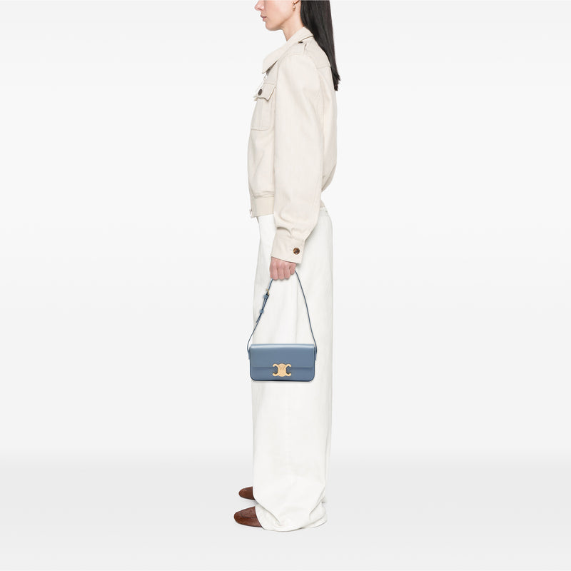 Shiny Calfskin Triomphe Claude Shoulder Bag - Image 5