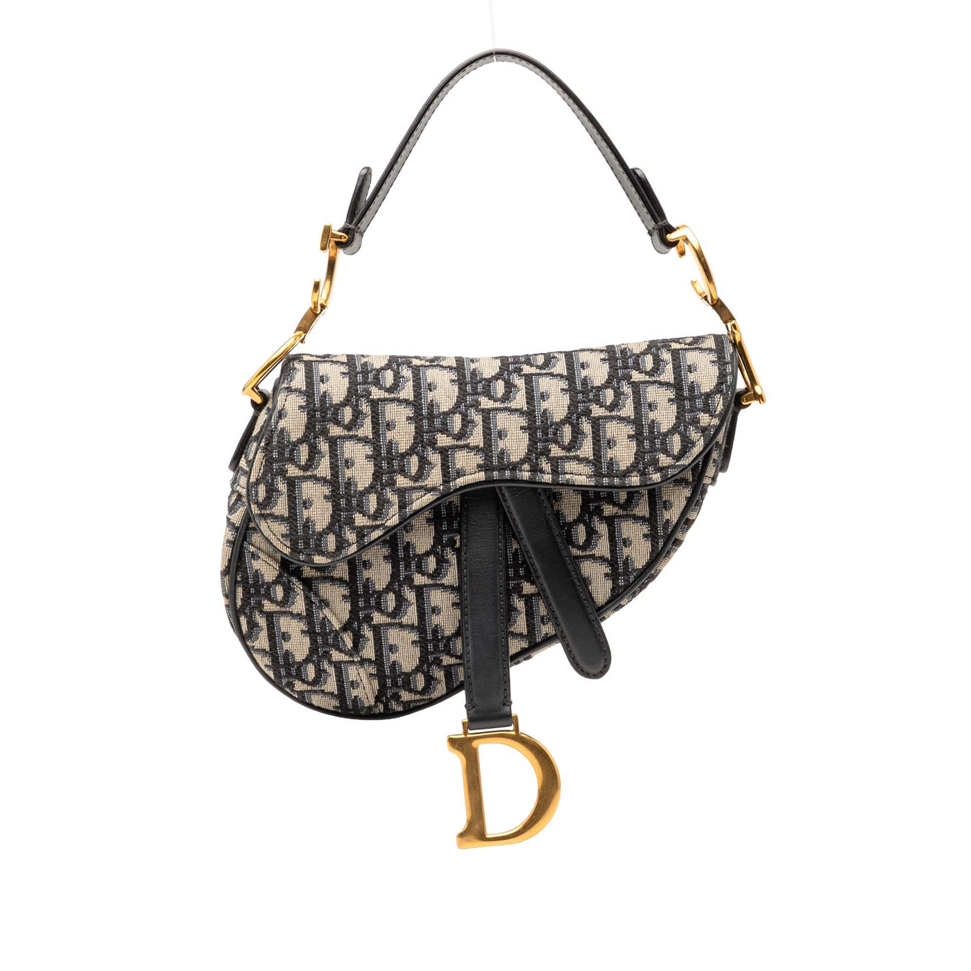 Mini Oblique Canvas Saddle Bag - Image 1
