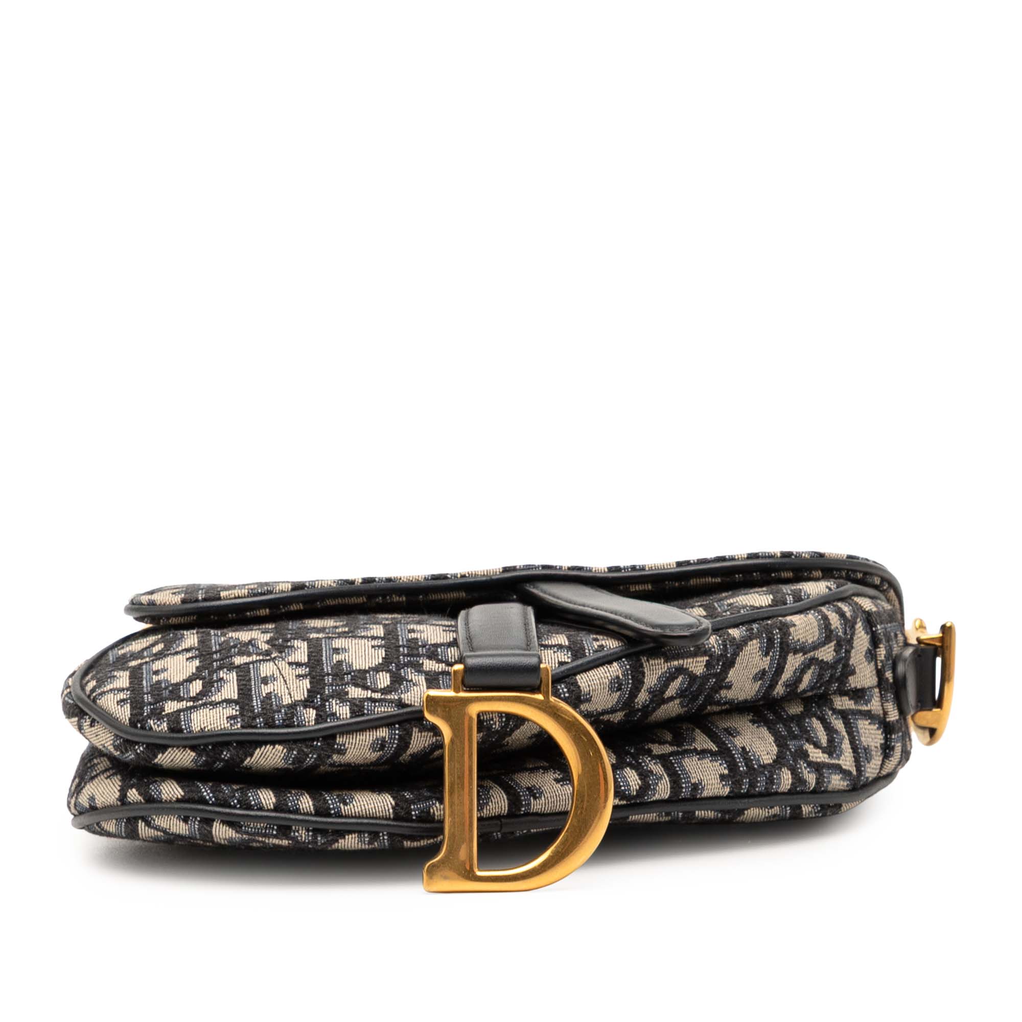 Mini Oblique Canvas Saddle Bag - Image 3
