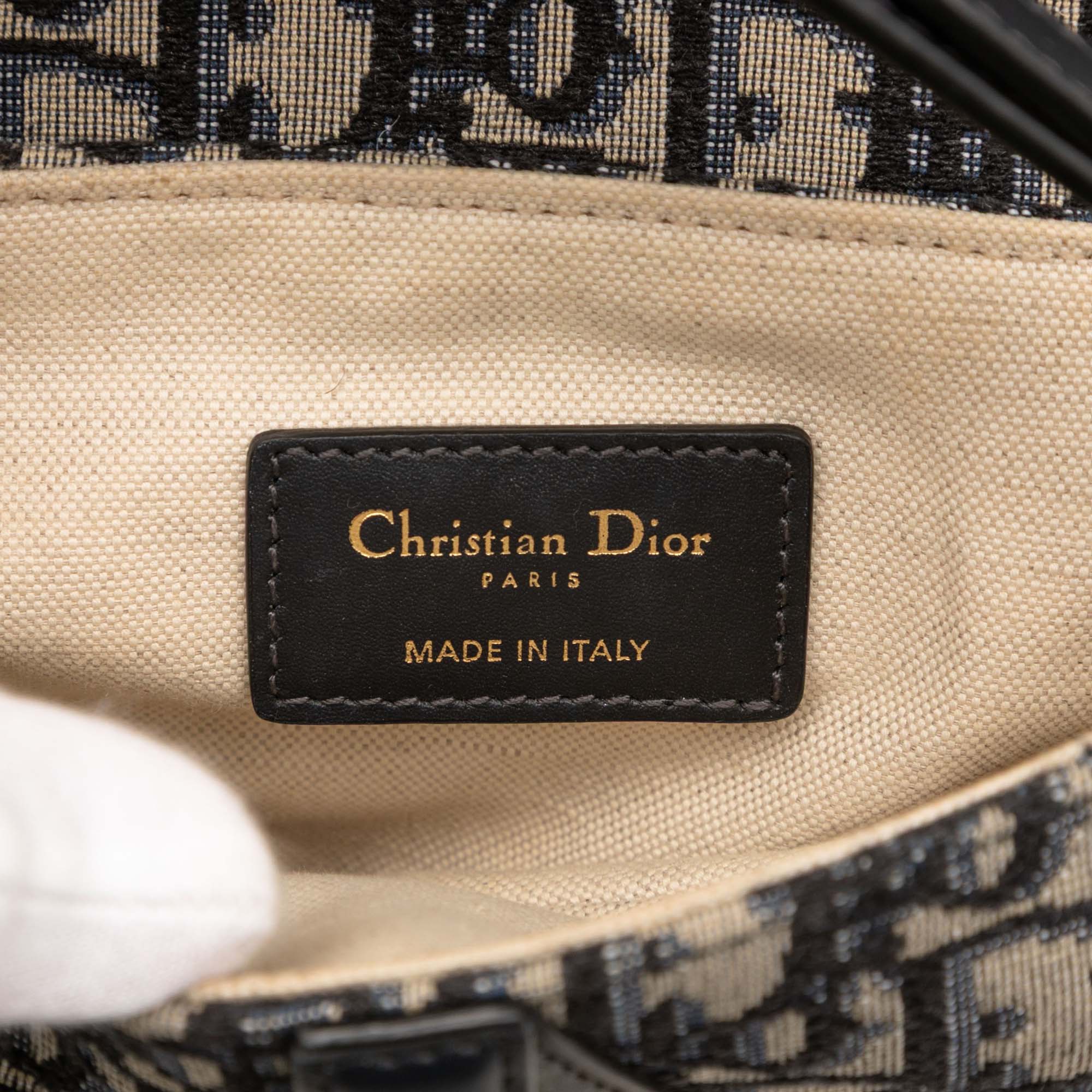Mini Oblique Canvas Saddle Bag - Image 5