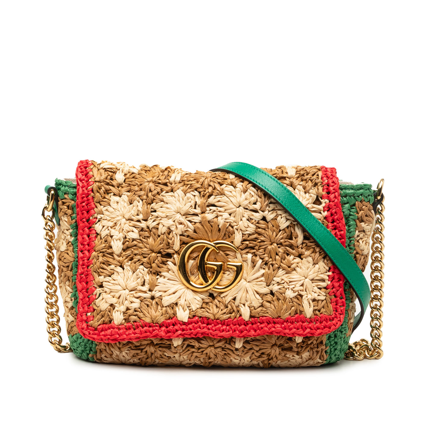 Small GG Marmont Raffia Crossbody - Image 1
