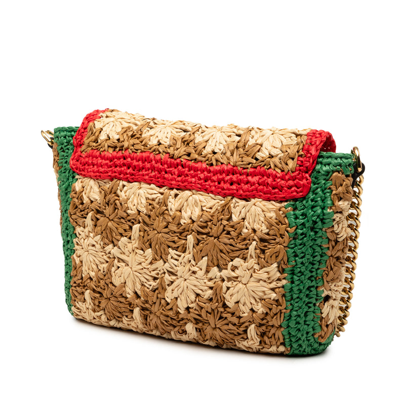 Small GG Marmont Raffia Crossbody - Image 2