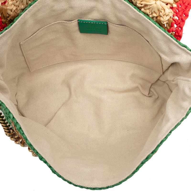 Small GG Marmont Raffia Crossbody - Image 4
