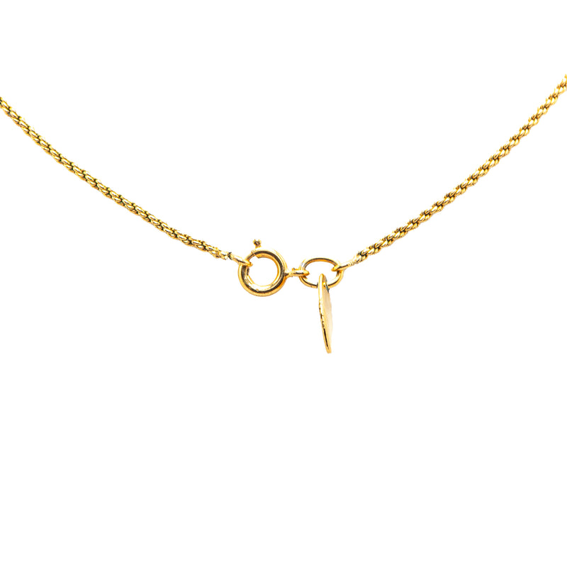 Gold Plated Rhinestone Pendant Necklace - Image 3