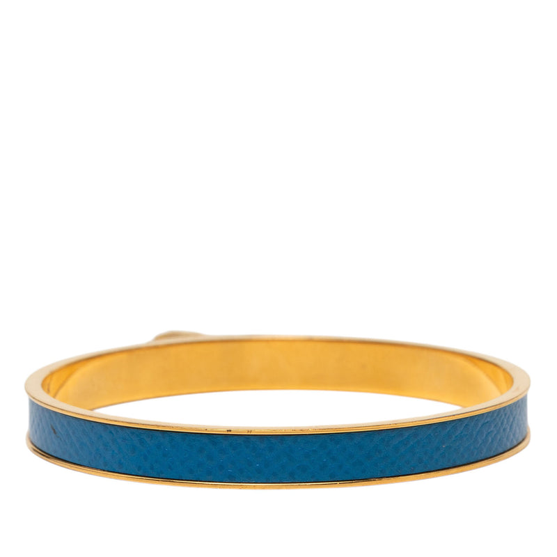 Gold Plated Courchevel Kelly Cadena Lock Bangle Bracelet - Image 3