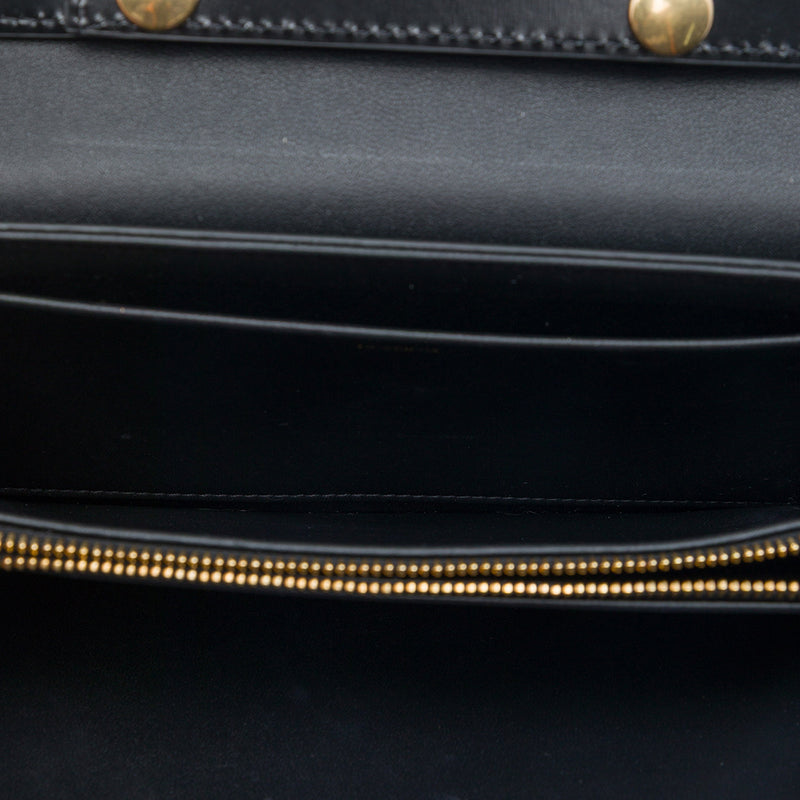 Shiny Calfskin Strass Triomphe Trapeze Shoulder Bag - Image 4