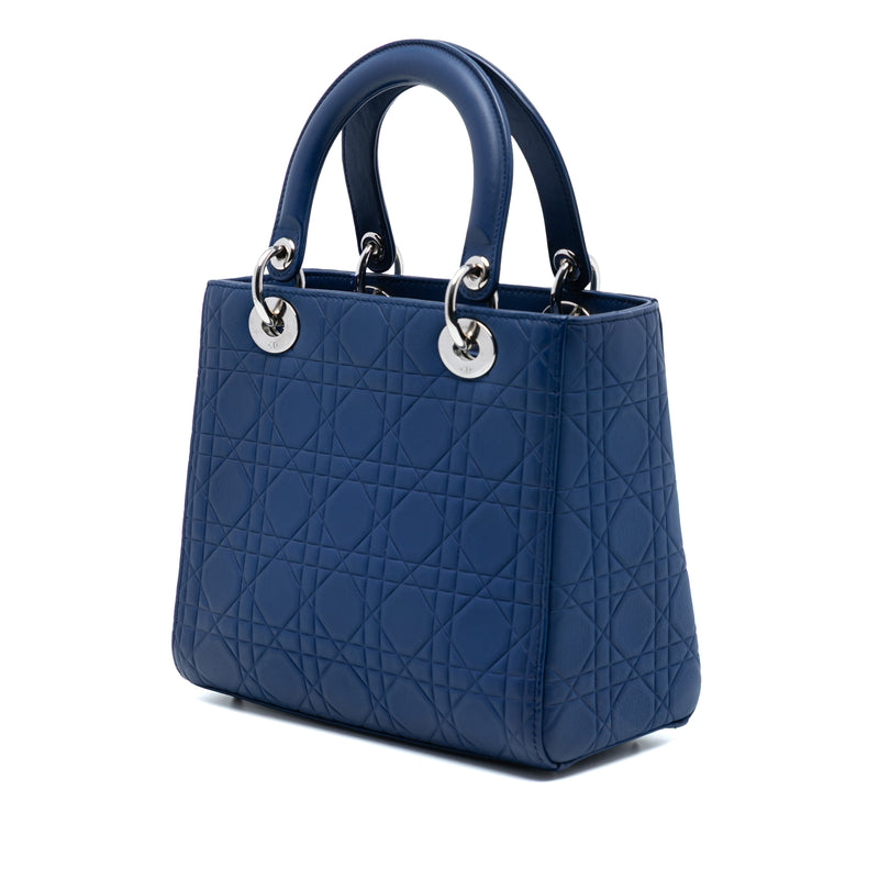 Medium Ultra Matte Calfskin Cannage Embossed Lady Dior - Image 2