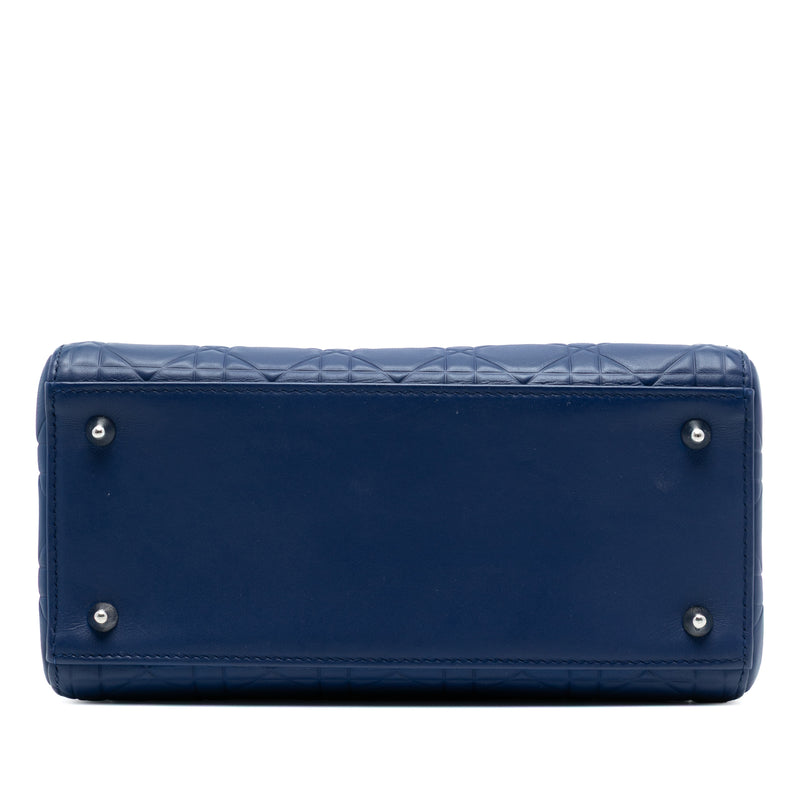 Medium Ultra Matte Calfskin Cannage Embossed Lady Dior - Image 3