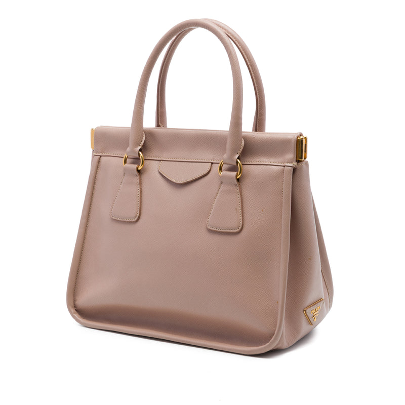 Saffiano Lucido Top Handle Frame Tote - Image 2