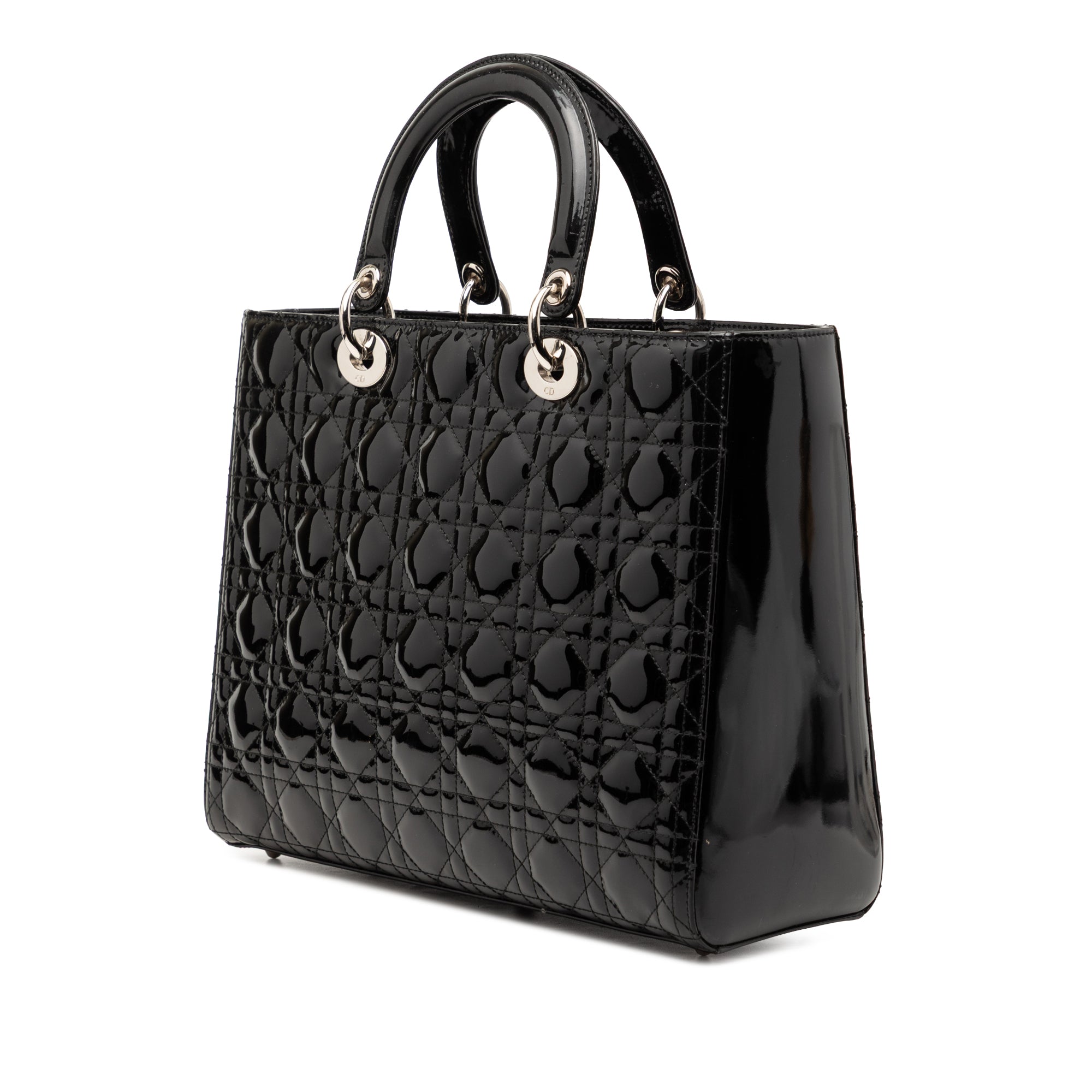 Large Patent Cannage Lady Dior - Image 2