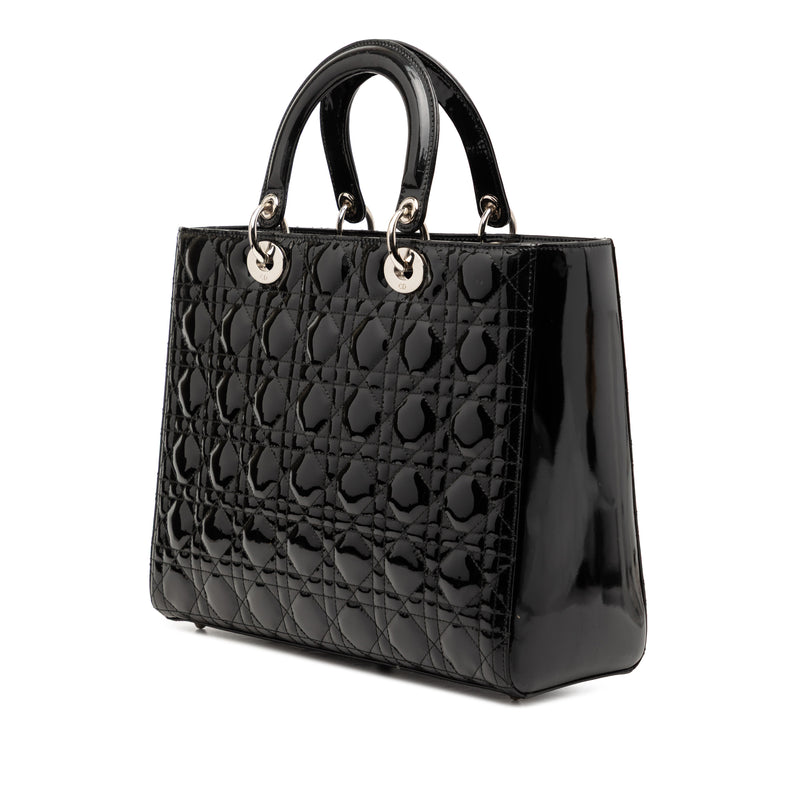 Large Patent Cannage Lady Dior - Image 2