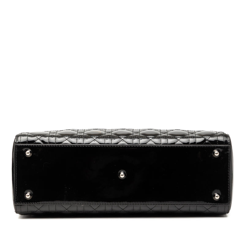 Large Patent Cannage Lady Dior - Image 3