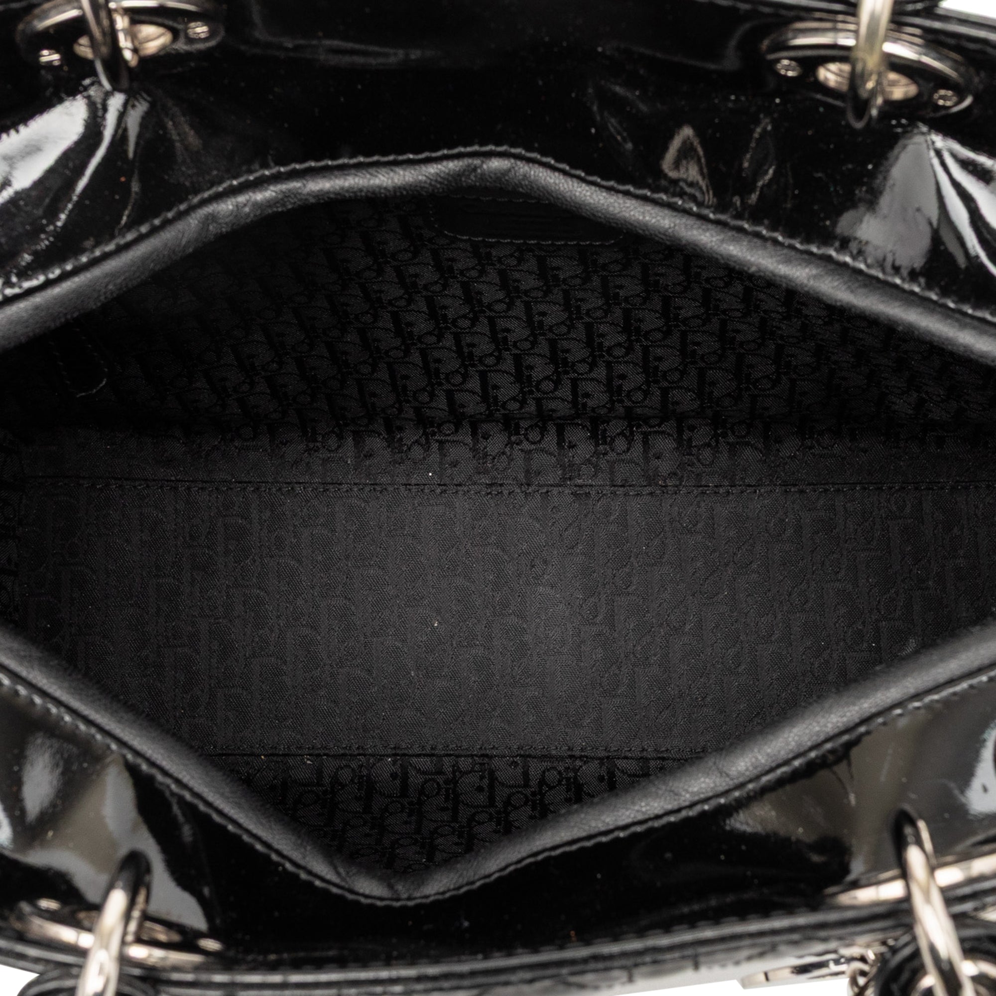 Large Patent Cannage Lady Dior - Image 4