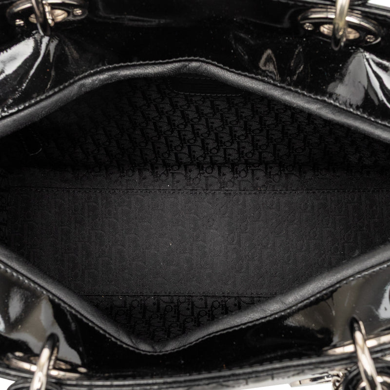 Large Patent Cannage Lady Dior - Image 4