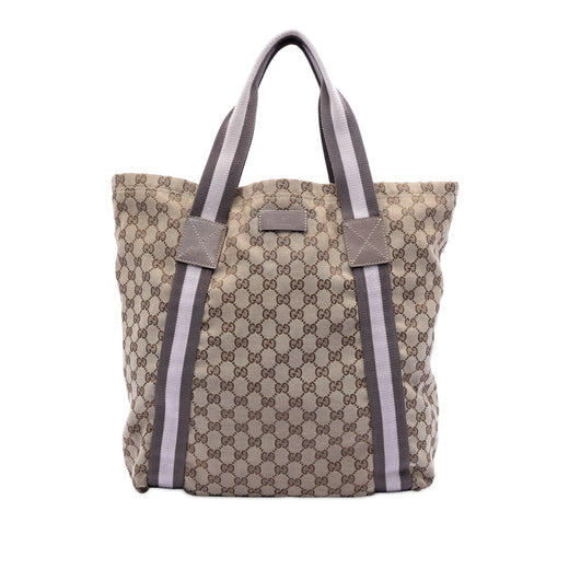 GG Canvas Web Tote - Image 1