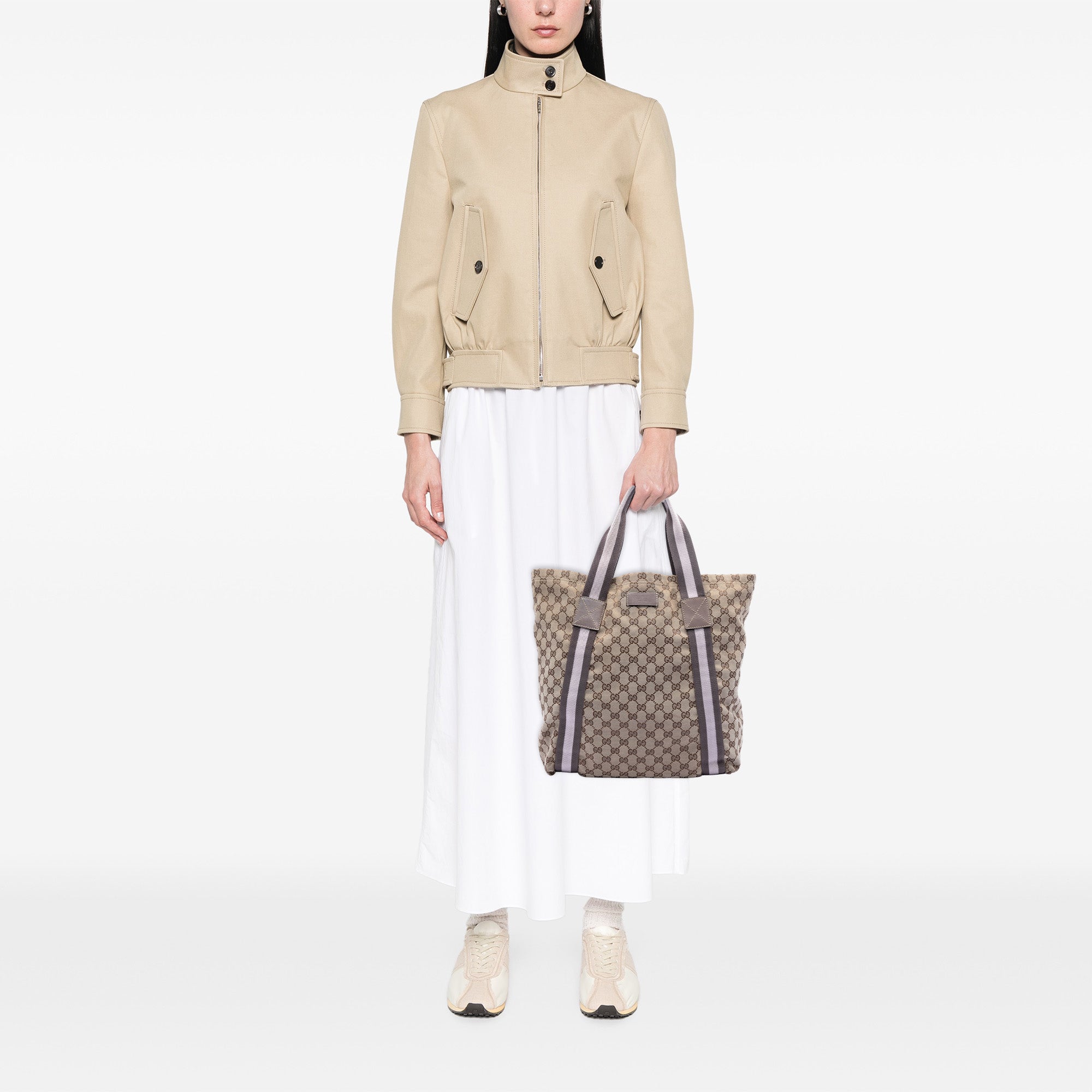 GG Canvas Web Tote - Image 7