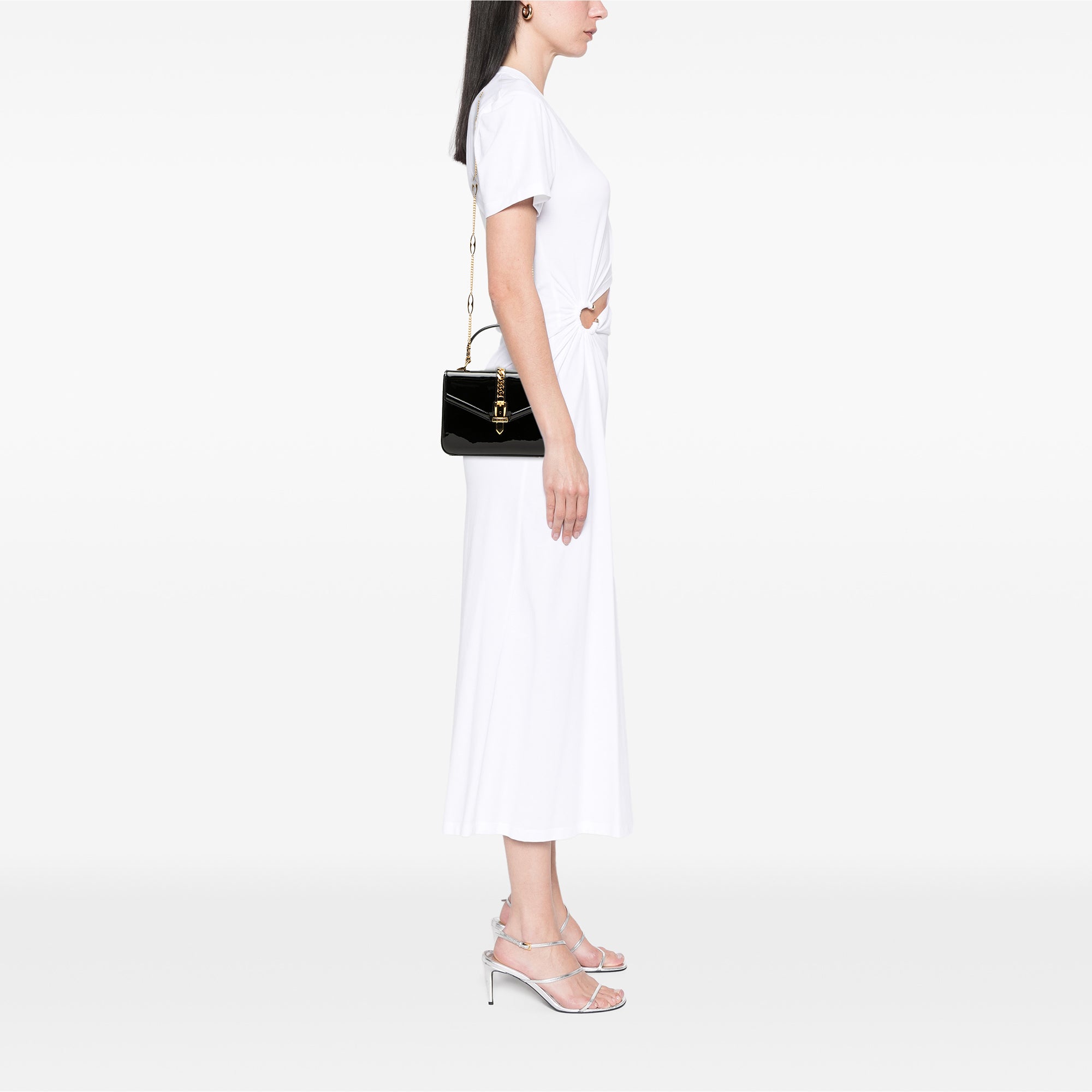 Mini Patent Sylvie 1969 Top Handle Bag - Image 7