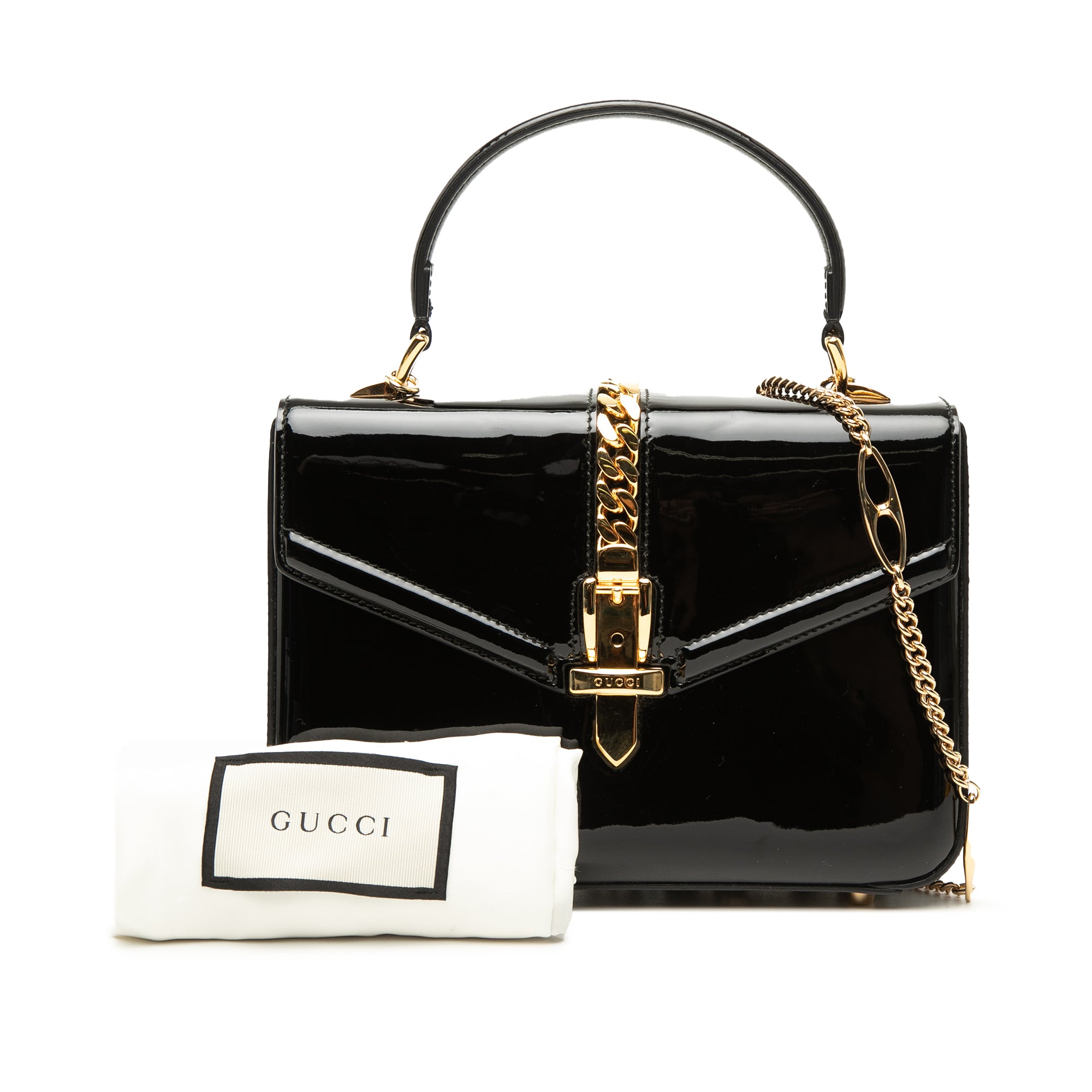 Mini Patent Sylvie 1969 Top Handle Bag - Image 8