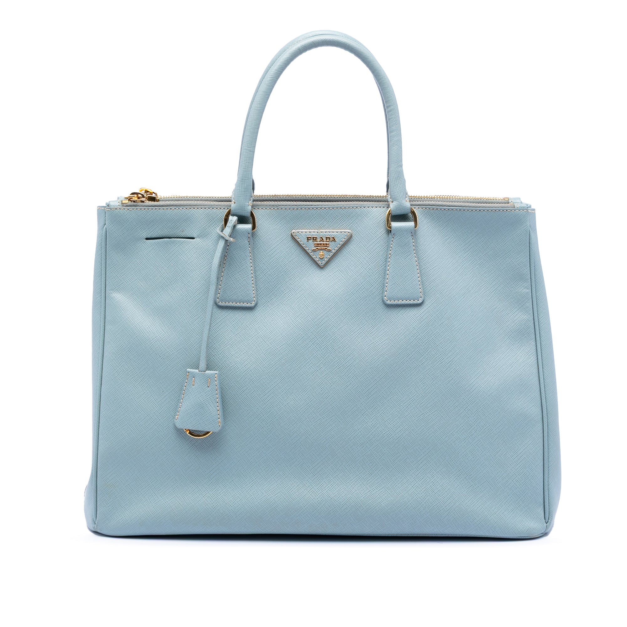 Large Saffiano Lux Galleria Double Zip Satchel - Image 1