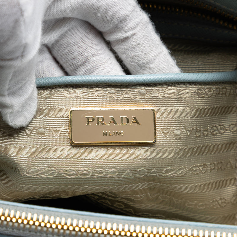 Large Saffiano Lux Galleria Double Zip Satchel - Image 5