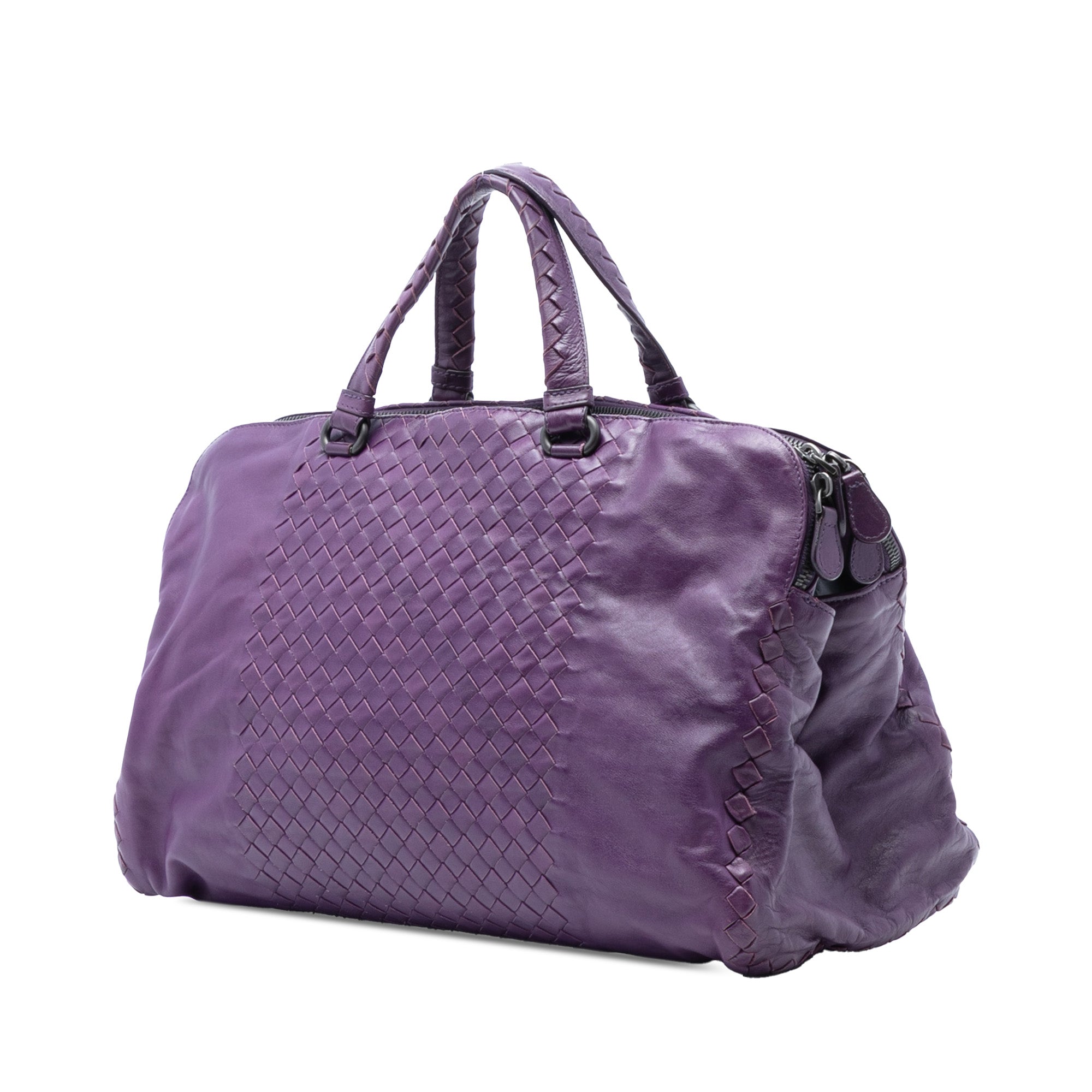 Large Nappa Intrecciato Leggero Satchel - Image 2