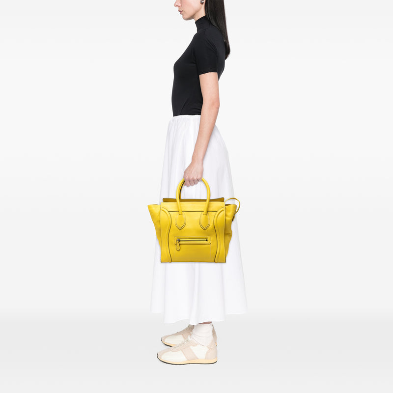 Micro Leather Luggage Tote - Image 7