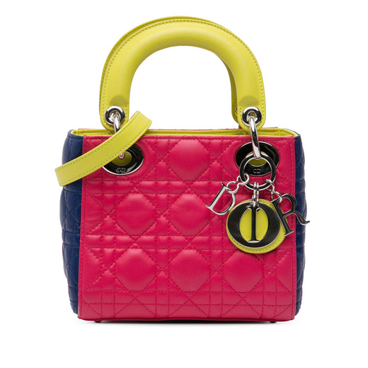 Mini Tricolor Lambskin Cannage Lady Dior - Image 1