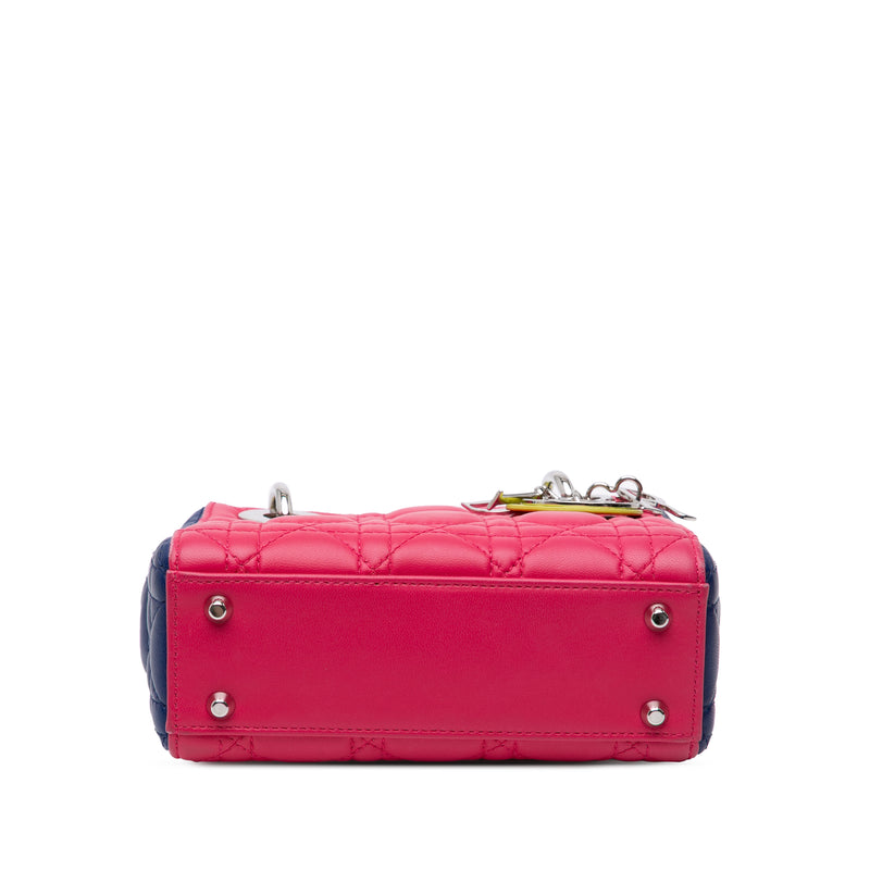 Mini Tricolor Lambskin Cannage Lady Dior - Image 3
