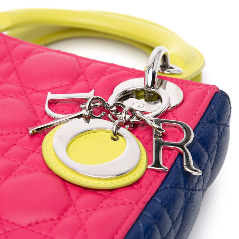 Mini Tricolor Lambskin Cannage Lady Dior - Image 6