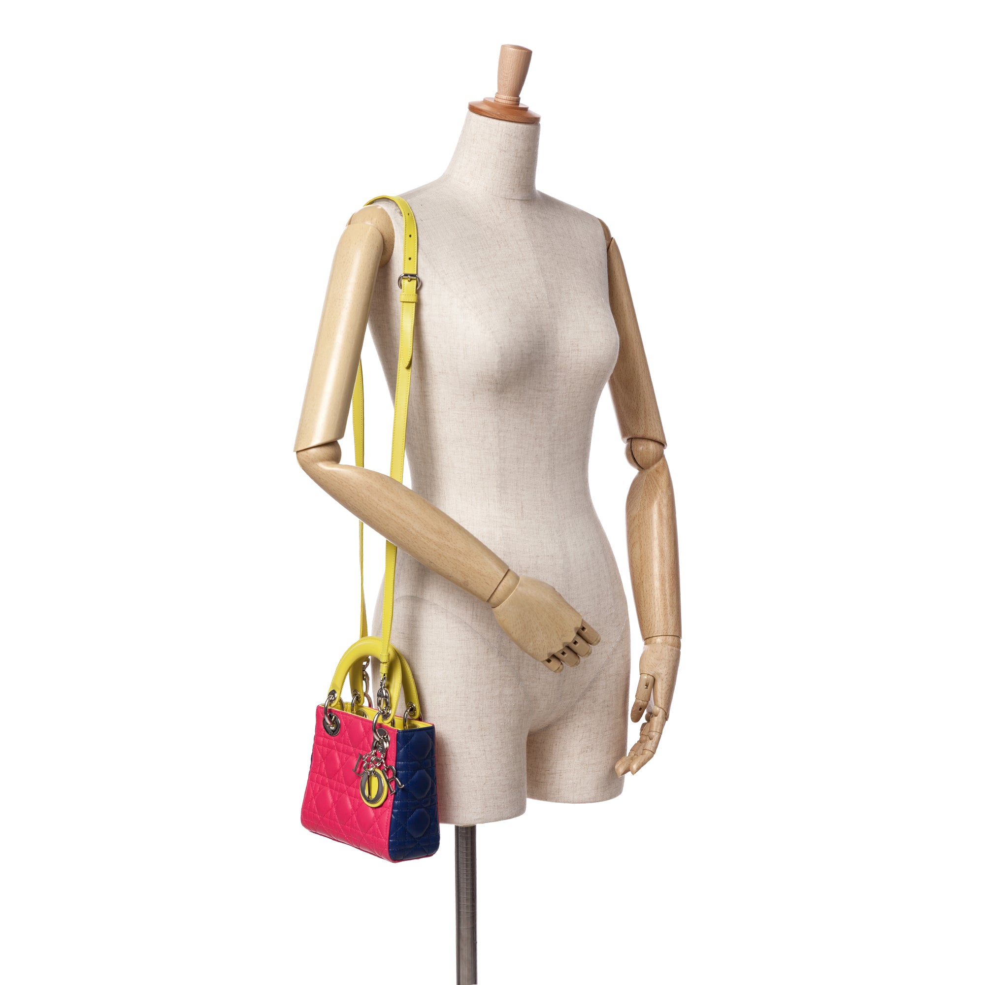 Mini Tricolor Lambskin Cannage Lady Dior - Image 8