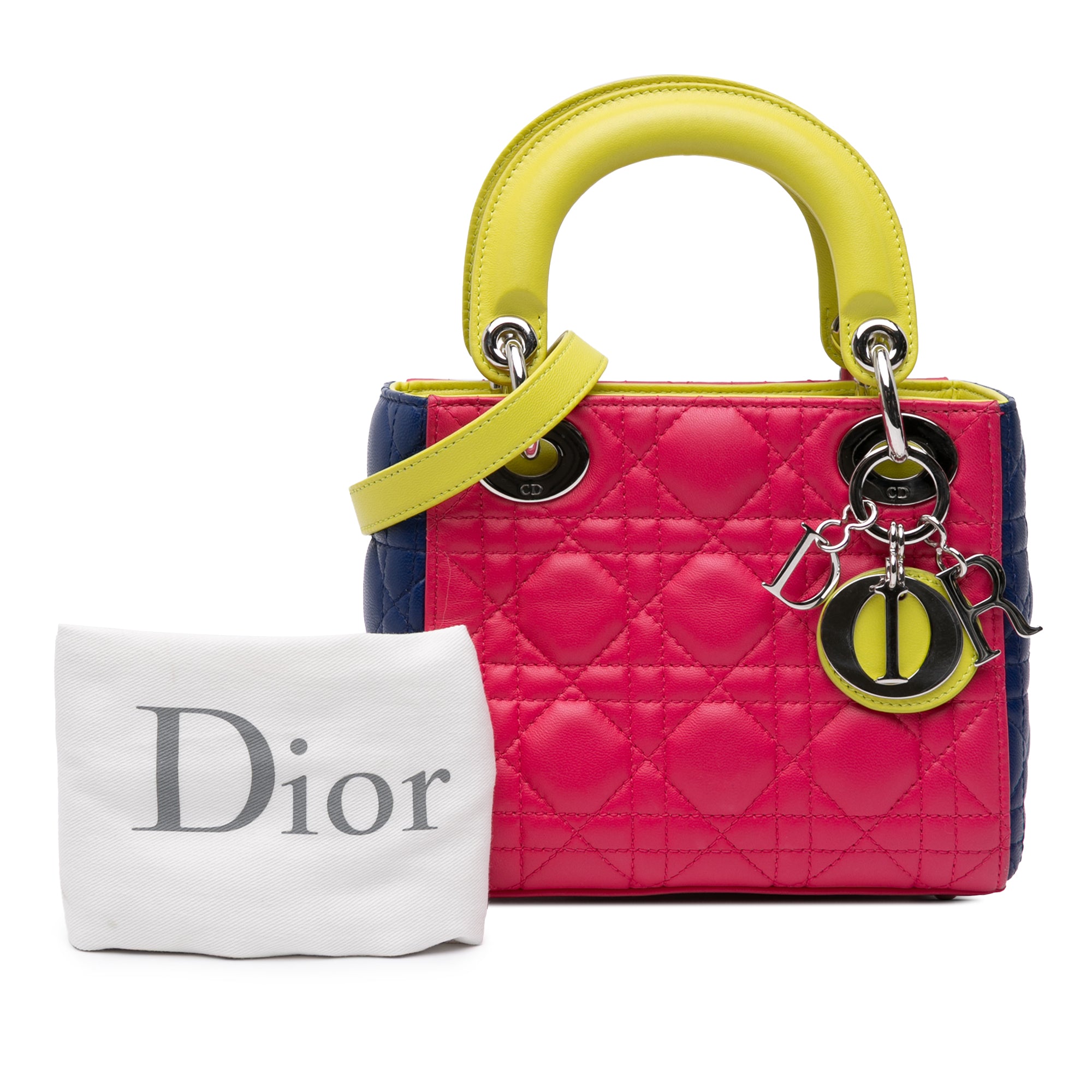Mini Tricolor Lambskin Cannage Lady Dior - Image 9