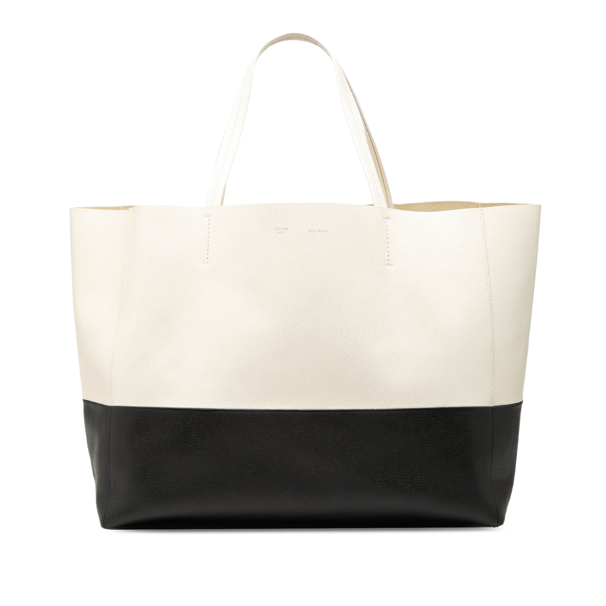 Bicolor Calfskin Horizontal Cabas Tote - Image 1