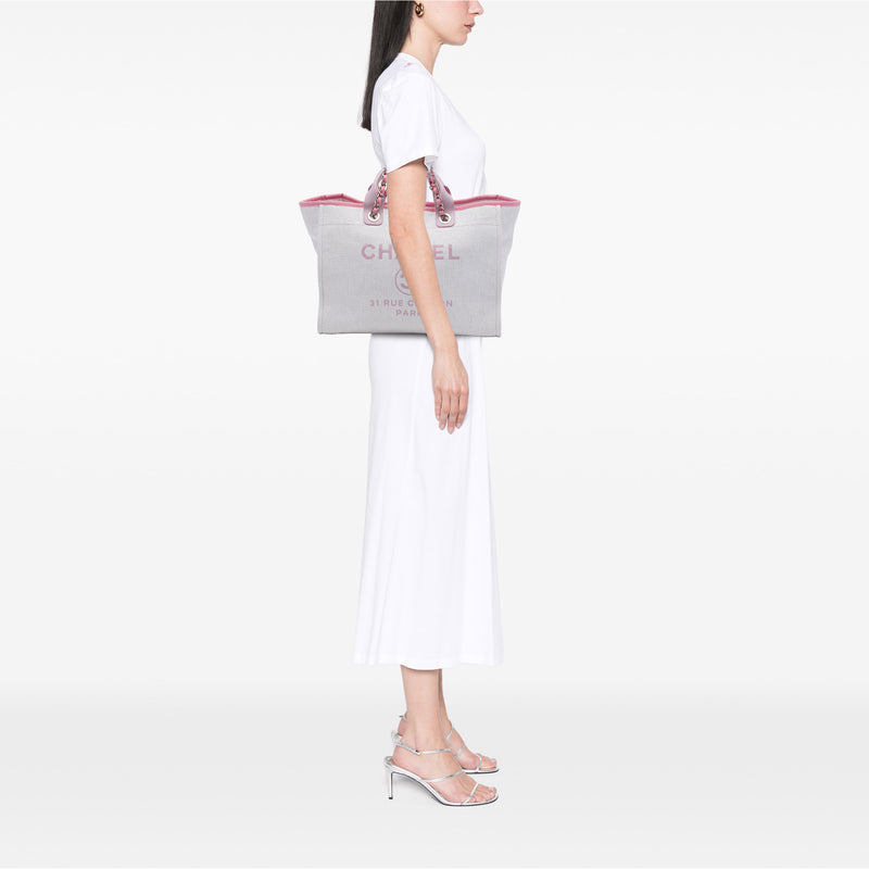 Medium Raffia Deauville Tote - Image 6