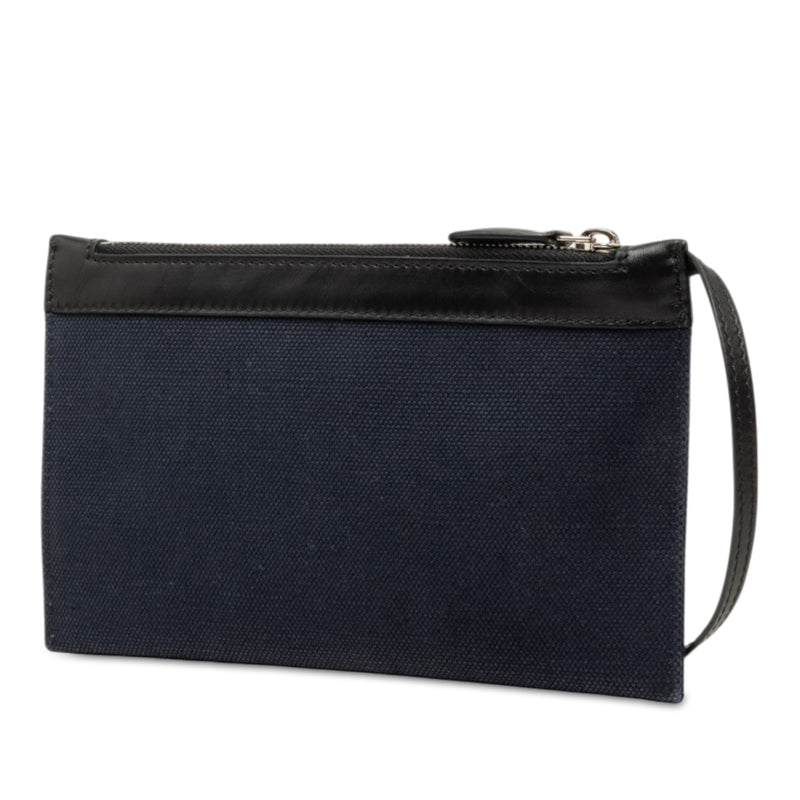 Canvas Navy Cabas Pouch - Image 2