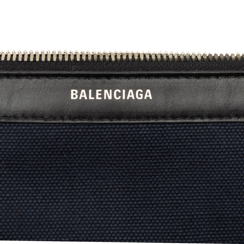 Canvas Navy Cabas Pouch - Image 5