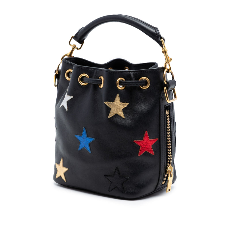 Small Calfskin Star Patchwork Emmanuelle Bucket Bag - Image 2