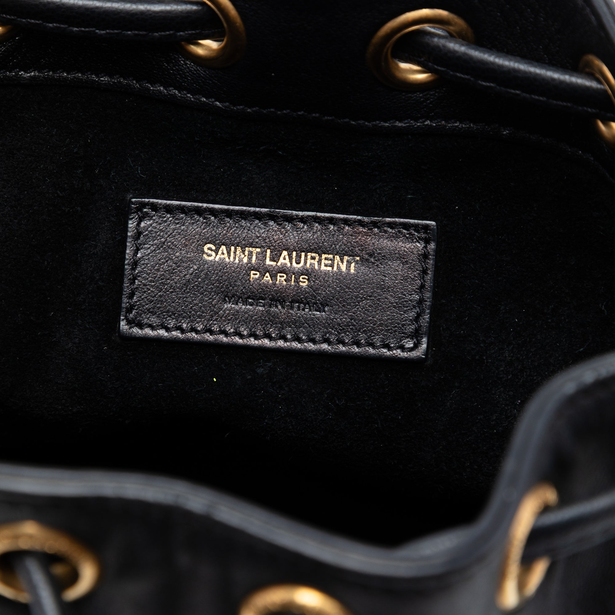Small Calfskin Star Patchwork Emmanuelle Bucket Bag - Image 5