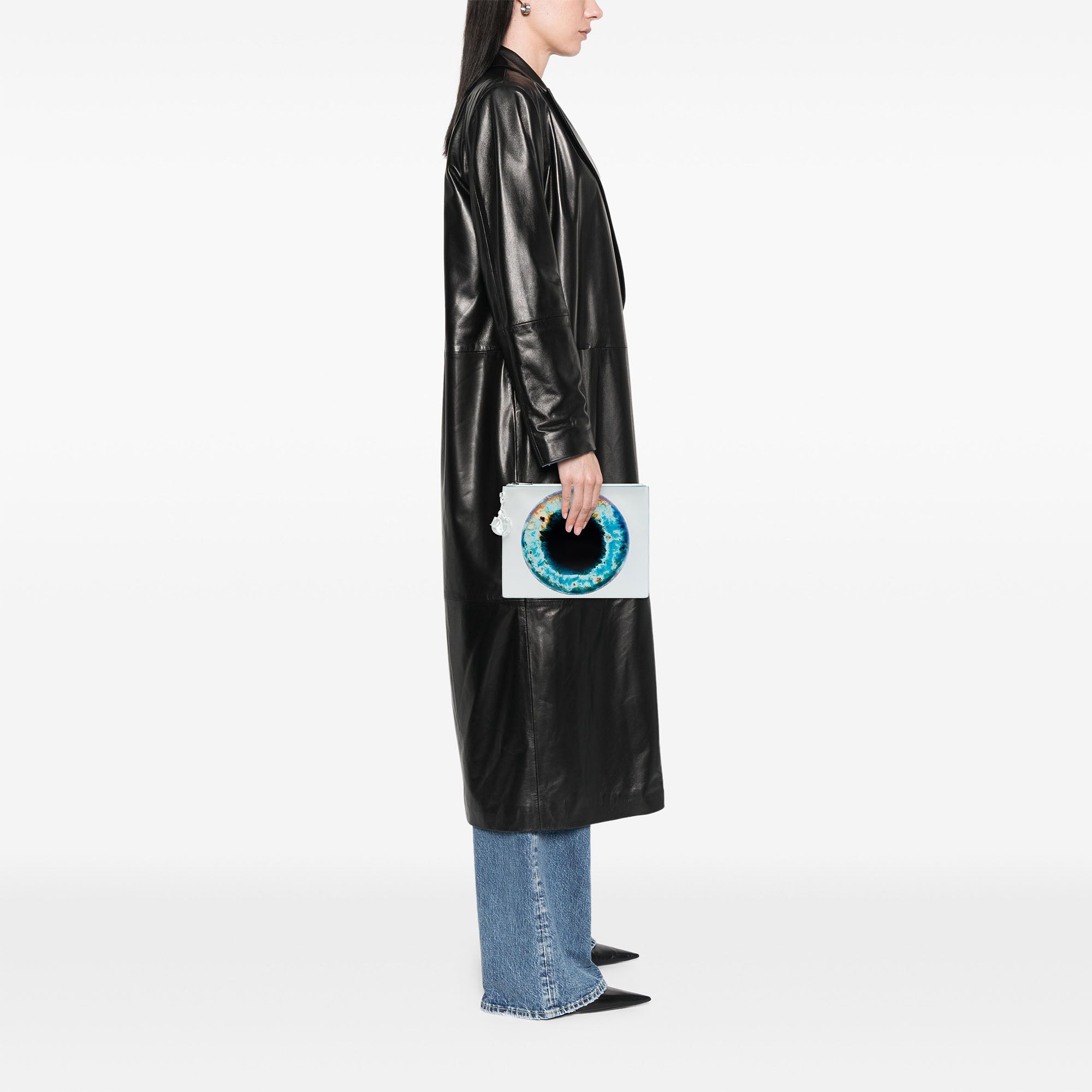 Marc Quinn Eyeball Print Leather Clutch - Image 7