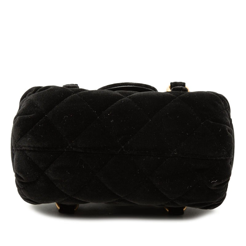 Mini Quilted Velvet Top Handle Flap - Image 3