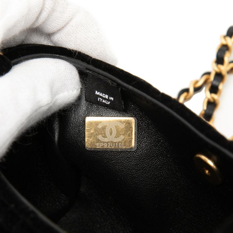 Mini Quilted Velvet Top Handle Flap - Image 6