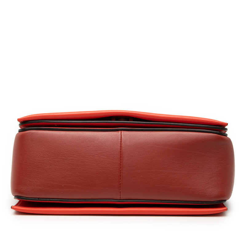 Medium Shiny Smooth Calfskin Frame Shoulder Bag - Image 3