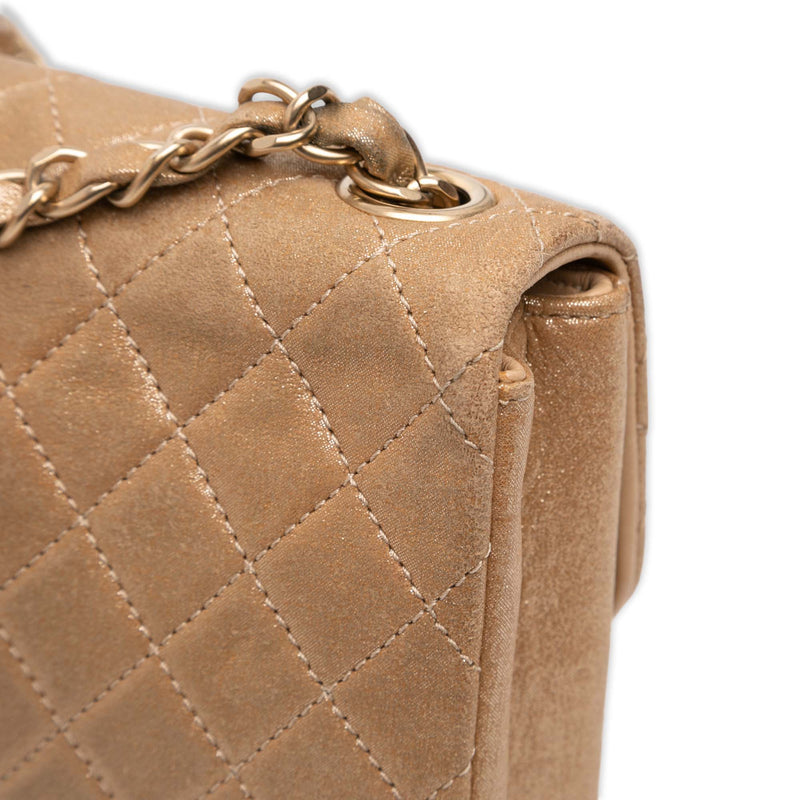 Small Quilted Iridescent Lambskin Pearl CC Crystal Flap - Image 11