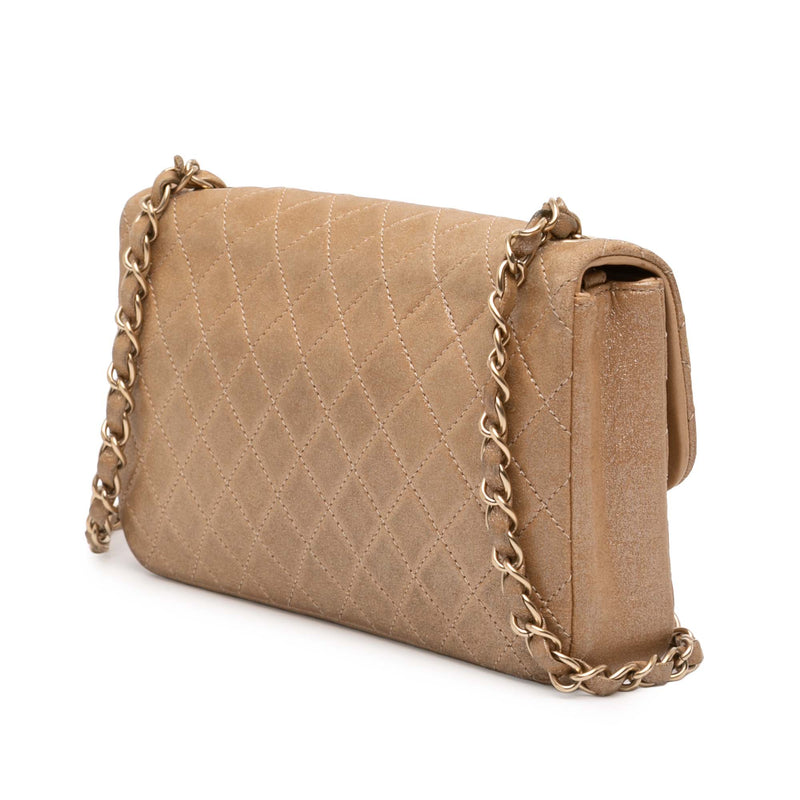 Small Quilted Iridescent Lambskin Pearl CC Crystal Flap - Image 2