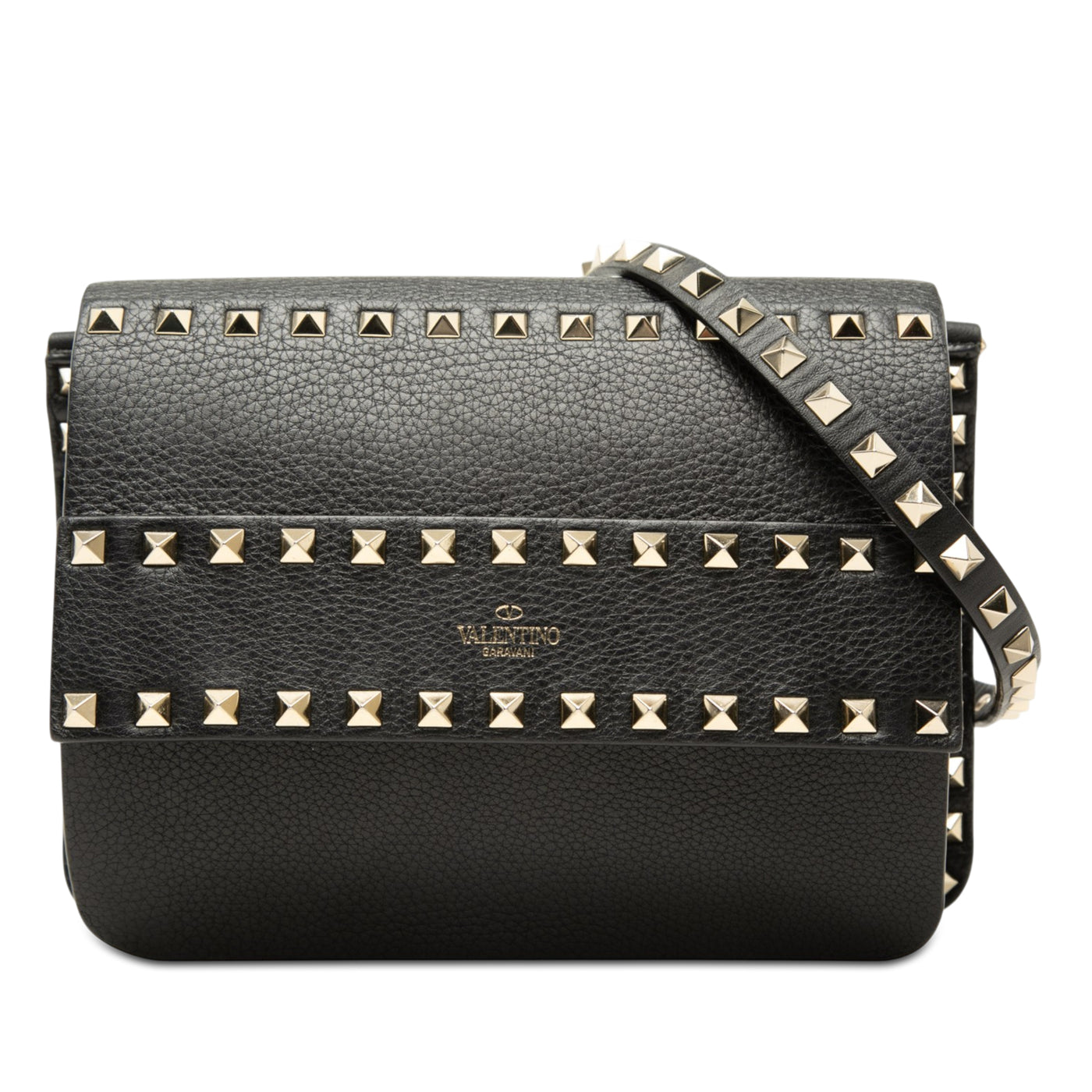 Small Grained Calfskin Rockstud Crossbody - Image 1
