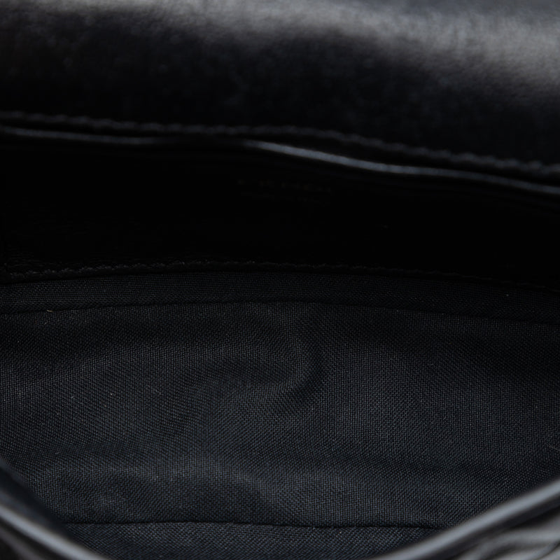 Mini Zucca Embossed Leather Baguette Satchel - Image 4