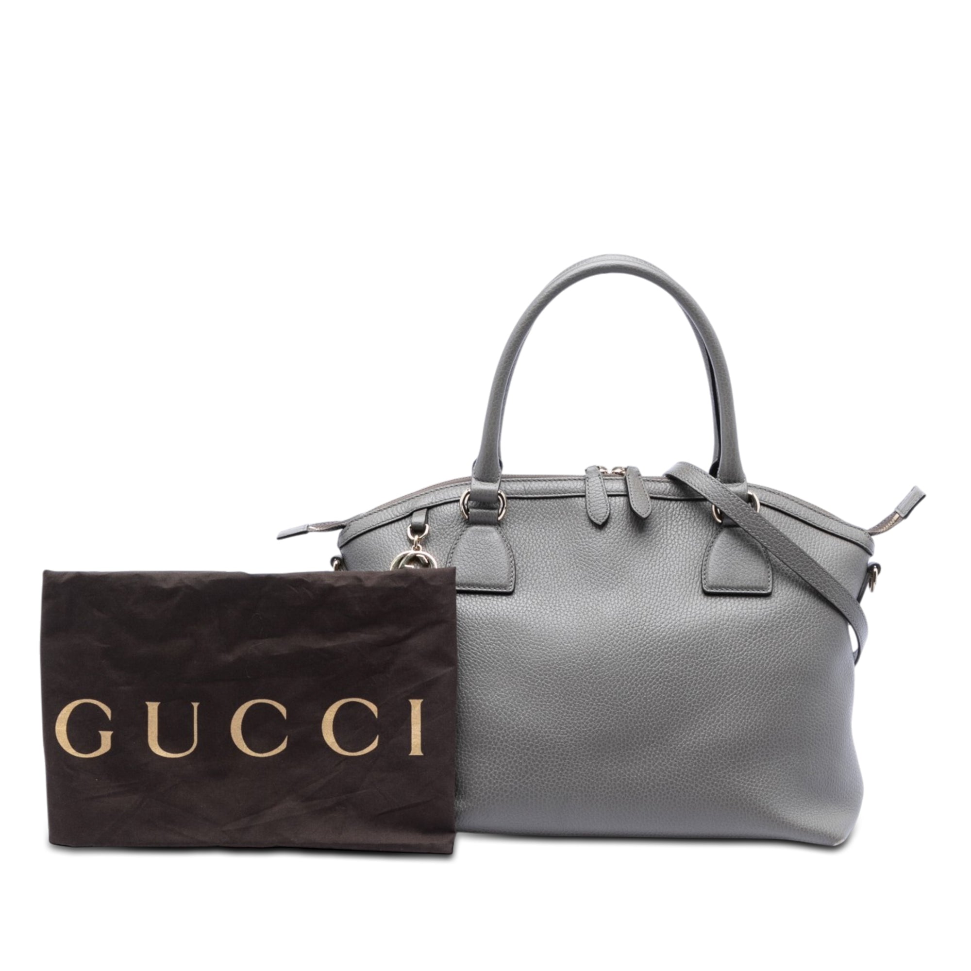 Medium Calfskin GG Charm Dome Satchel - Image 8